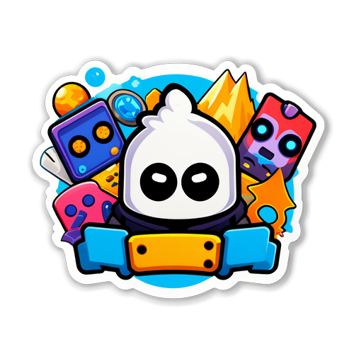 Adesivo Giocoso con Logo Epic Games