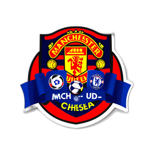 Stiker Hari Pertandingan Rivalitas Manchester United dan Chelsea