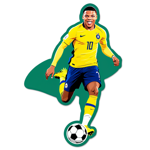 Kij stickers cha Kylian Mbappé katika Harakati