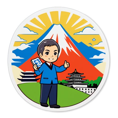 かわいい観光ガイドステッカー
