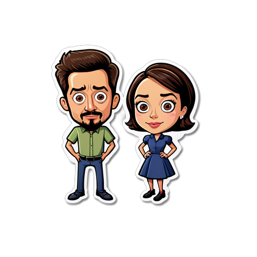 Quirky Cartoon Duo: Jeff Baena & Aubrey Plaza