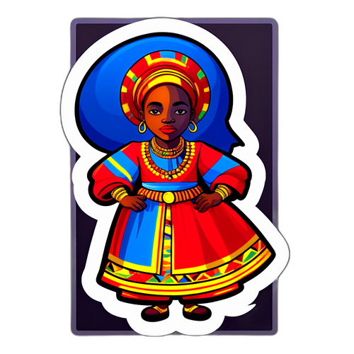 Kongolu Geleneksel Kıyafet Sticker'ı