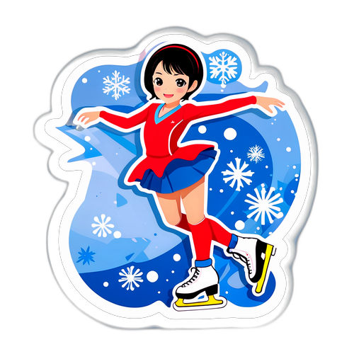 Jégkorcsolyázó matricája