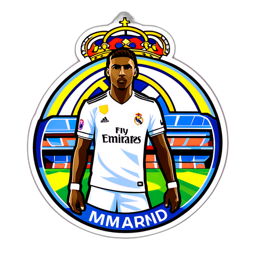 Real Madridin tähden ja stadionin tarra