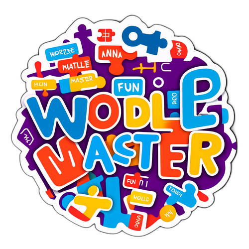 Wordle Master - Naklejka z Łamigłówkami Słownymi
