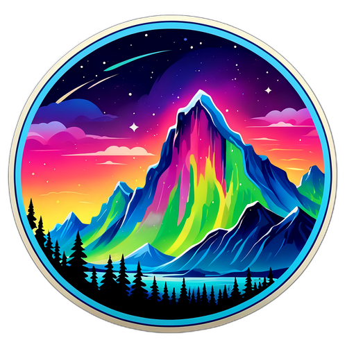 Nordlys over Bjerglandskab