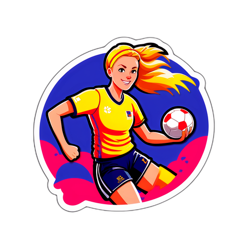 Trine Nielsen i Handbold Action