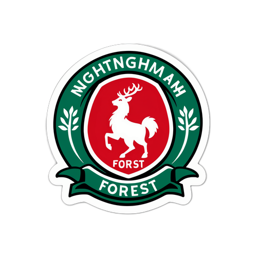 Nottingham Forests logo med skogselementer