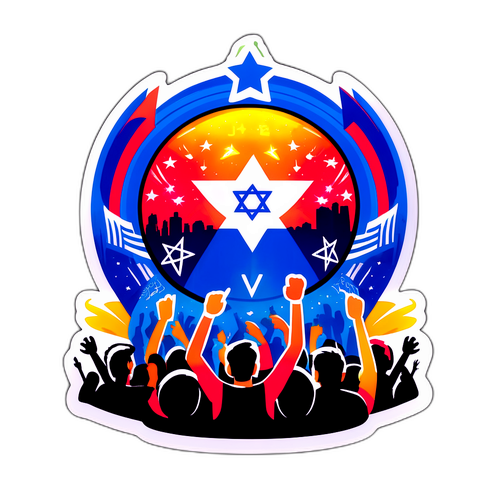 Sticker van Dynamisch Live Optreden: Israël vs Iran
