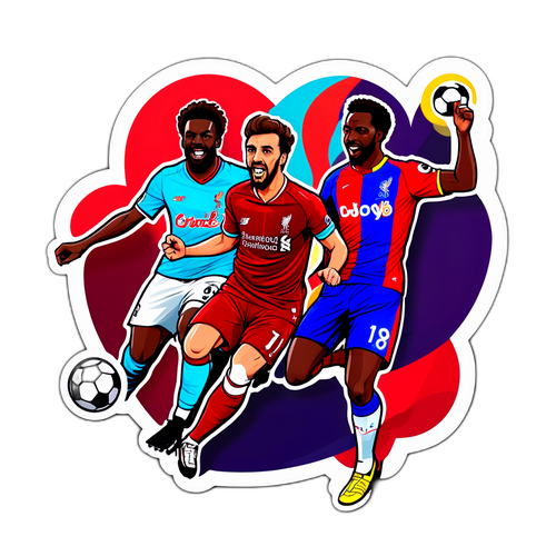 利物浦對水晶宮比賽卡通貼紙