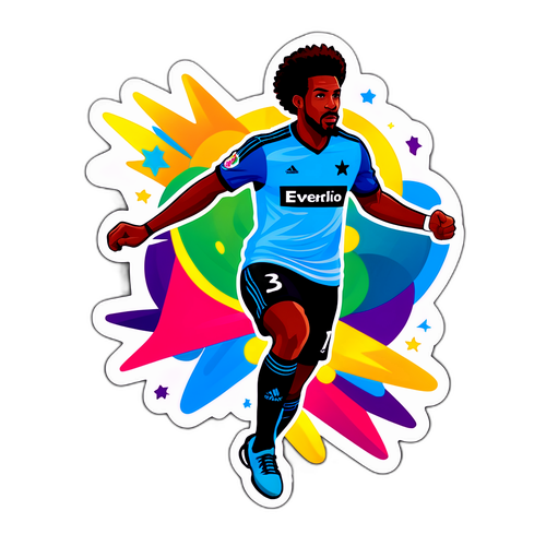 Adesivo Colorido do Evertton Araújo em Movimento
