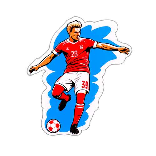 Viktor Johansson i aktion på fotbollsplanen