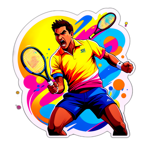 Sportlicher und energiegeladener Sticker von Carlos Alcaraz