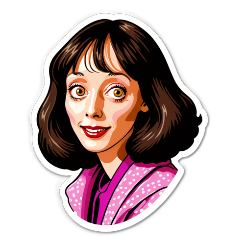 Isang Sticker na Magpapaalala sa Lahat ng Mahilig kay Shelley Duvall - Tinatampok ang Kanyang mga Iconic na Papel!