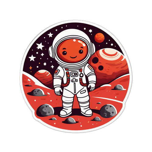 Whimsisk sticker af Mars
