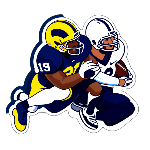 Intense Football Tackle Sticker