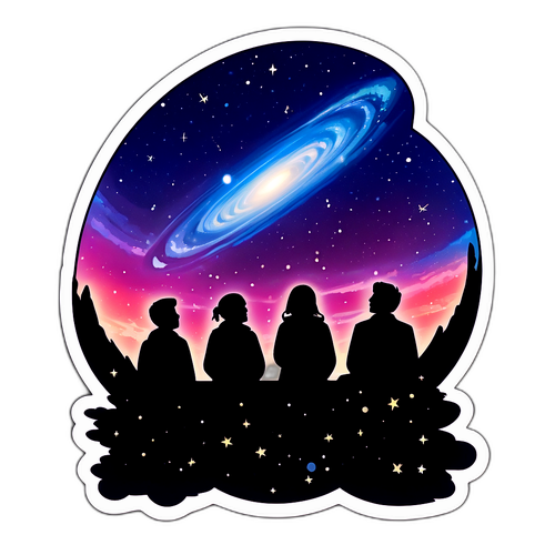 A Captivating Sticker of the Andromeda Galaxy