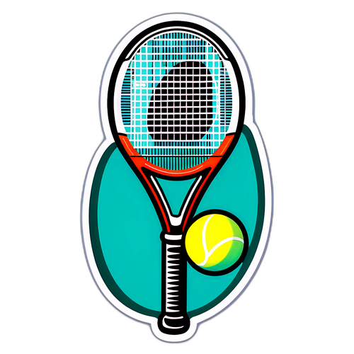 Retro tennisracket og ball-etikett design feirer Bjørn Borgs arv