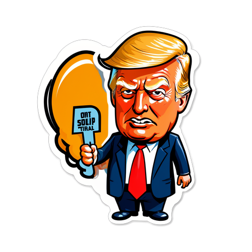 Sticker Humoristique sur Trump et Son Procès