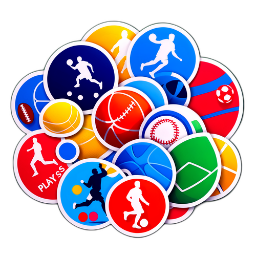 Nálepky s siluetami různých sportů