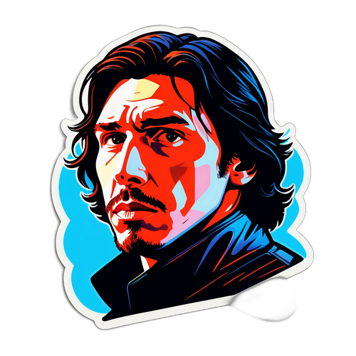 Dramatic Heroic Portrait Sticker