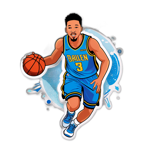 Dynamic Jalen Brunson Illustration