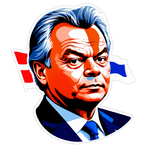 Découvrez le Sticker Politique Éblouissant de Didier Reynders ! Symboles de l'UE et Couleurs Nationales !