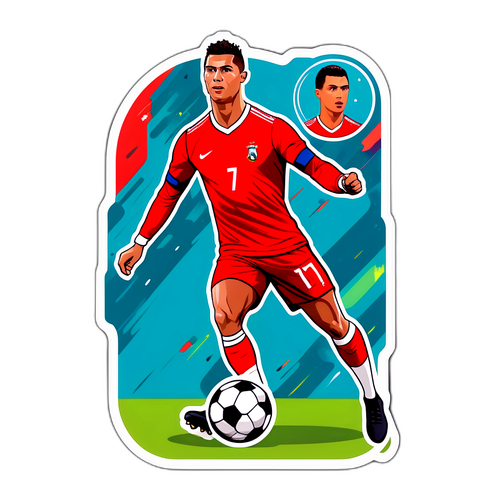 Tributowa naklejka dla Ronaldo z cytatami