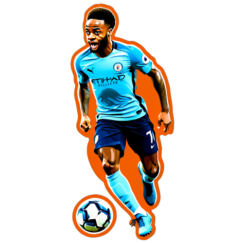 Raheem Sterling dalam Aksi: Sticker Gaya Sang Juara dengan Keterampilan Dribble Memukau!