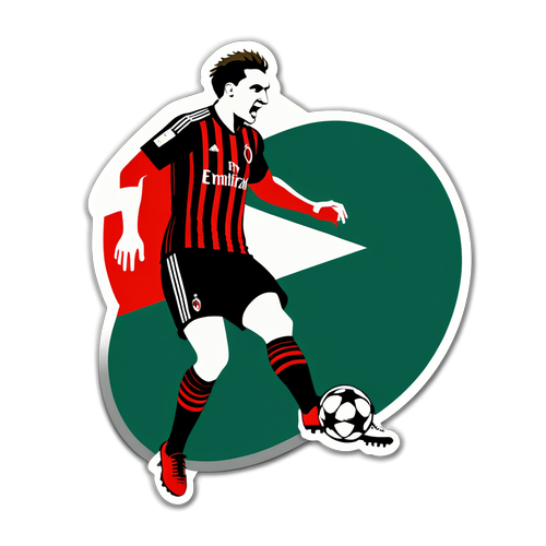 Sticker z okazji zwycięstwa AC Milan nad Cagliari