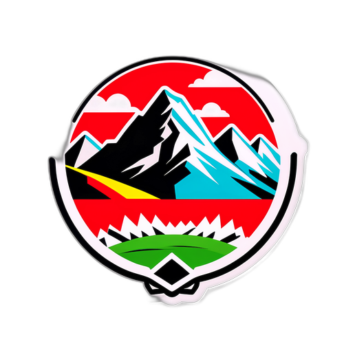 Fußball Österreich Logo mit stilisiertem Berglandschaft