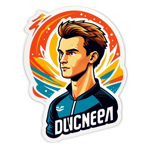 Dynamische Sportieve Sticker van Duco Telgenkamp