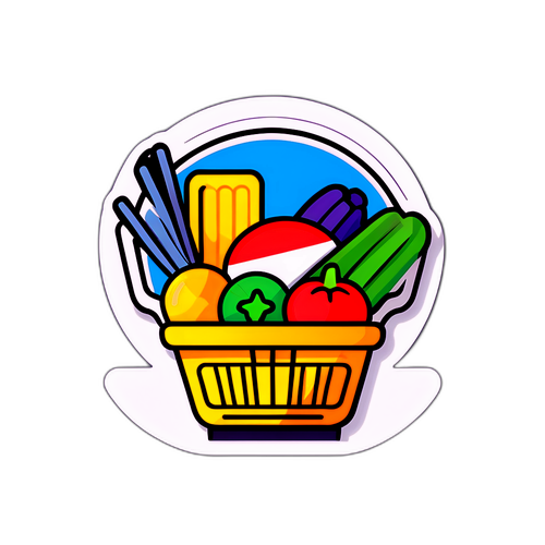 국가 시장을 상징하는 스티커