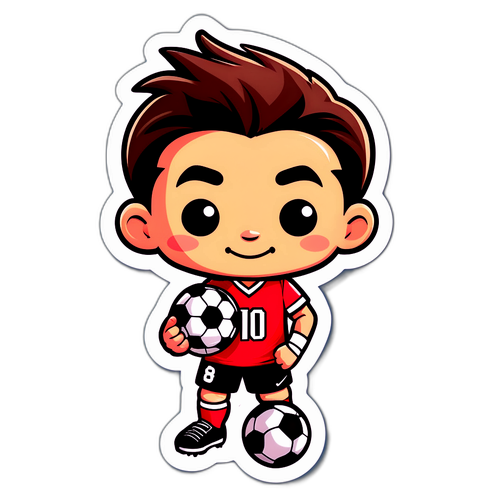 สติ๊กเกอร์ลูกบอลฟุตบอลน่ารัก