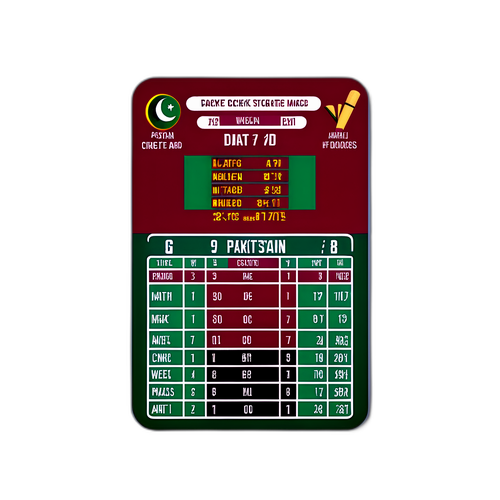 Reka Bentuk Sticker Papan Skor Kriket Pakistan vs West Indies
