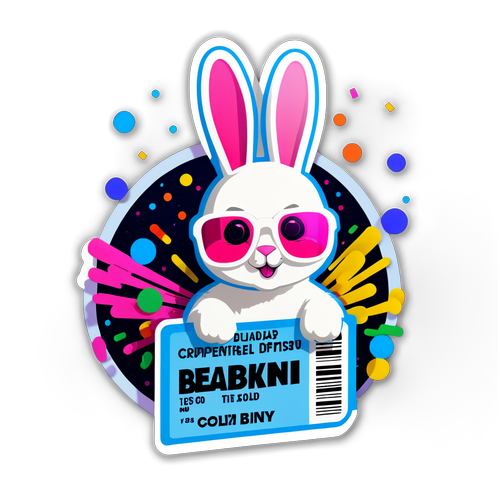 Entrada de concierto con el logo de Bad Bunny