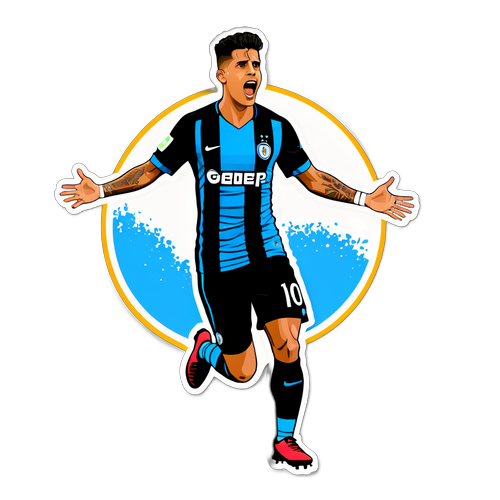 Sticker de Joao Cancelo en pose de celebración