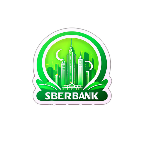 Наклейка с логотипом Сбербанка