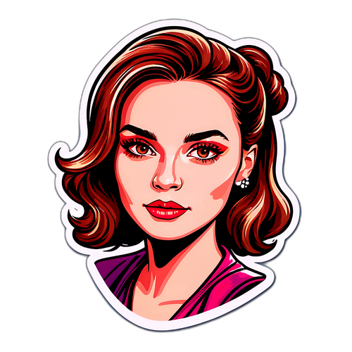 Portret Julii Wieniawy w artystycznym stylu