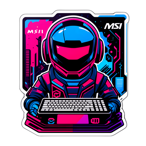 Autocollant futuriste MSI 2025