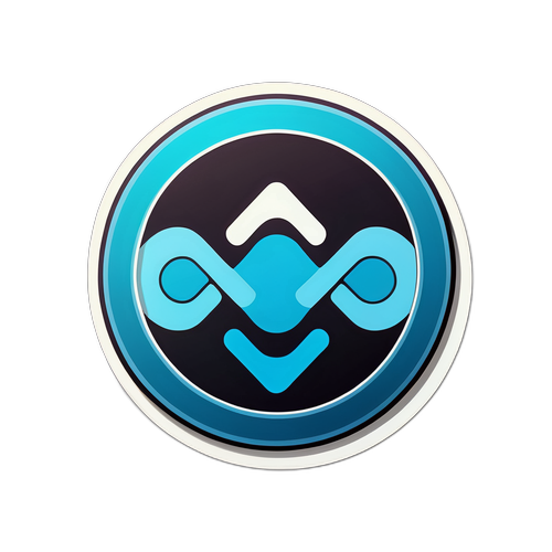 미래의 리플을 상징하는 혁신적인 이미지 스티커