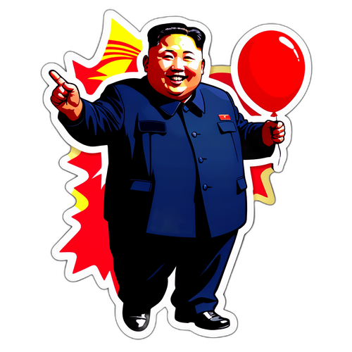 気球を持ったキャラクターのデザイン