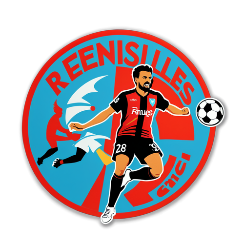 Sticker Coloré de Match de Football: Rennes vs Marseille