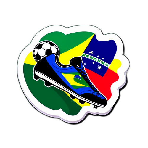 Adesivo di Neres con scarpino e bandiera brasiliana