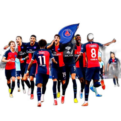 PSG och Newcastle spelare i aktion