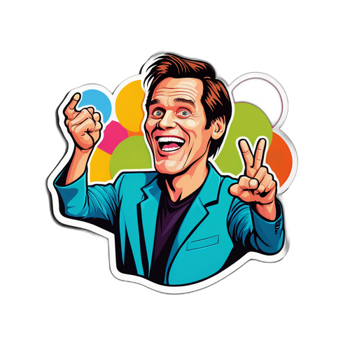 Jim Carrey w zabawnym pozie