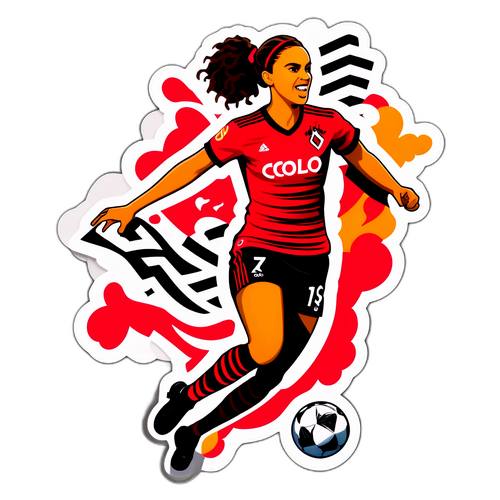 Jogadora Feminina do Flamengo em Ação