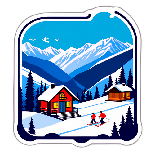 सर्दियों का सुखद दृश्य: स्कीइंग और हॉट कोको