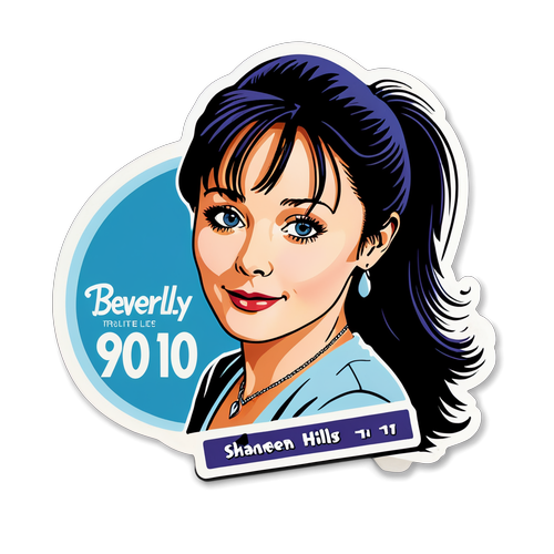 Fira 90-talet! Shannen Doherty's Ikoniska Klistermärke Från Beverly Hills 90210!