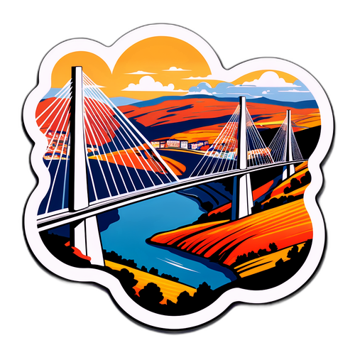 Mooi uitzicht op de Millau Viaduct